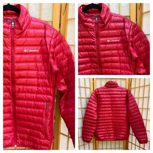 Columbia Red Feather Down Packable Jacket SZ M